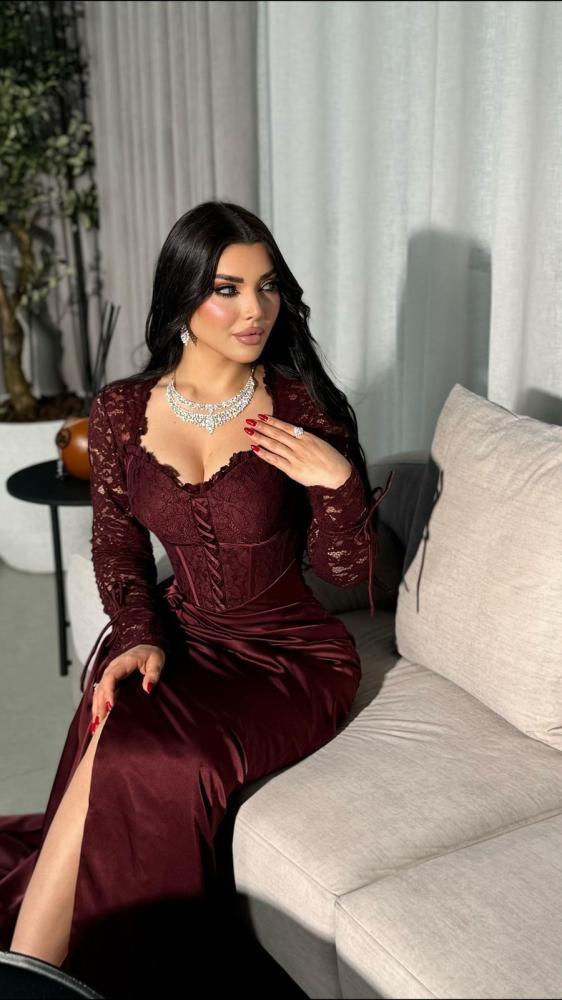 فستان سهرات تفته +. دانتيل
