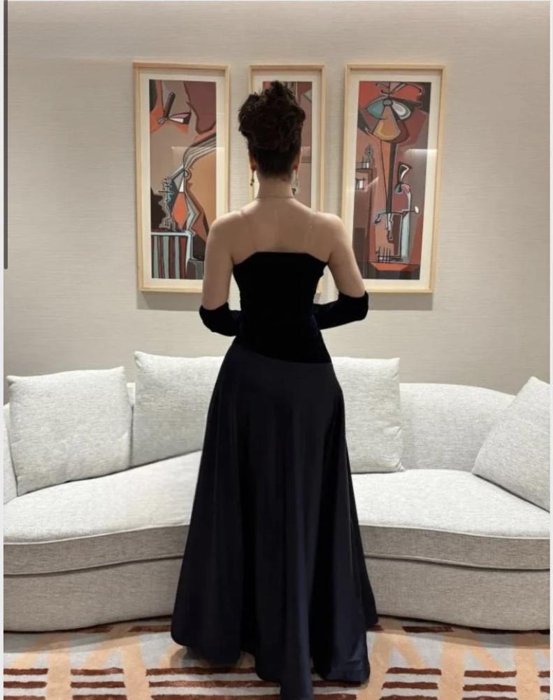 Elegant Black Evening Dress - فستان سهرة أسود أنيق