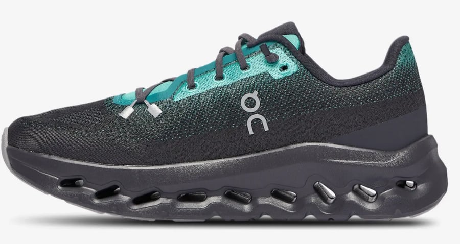 ON Running Brand Ivory Black/Teal Blue
