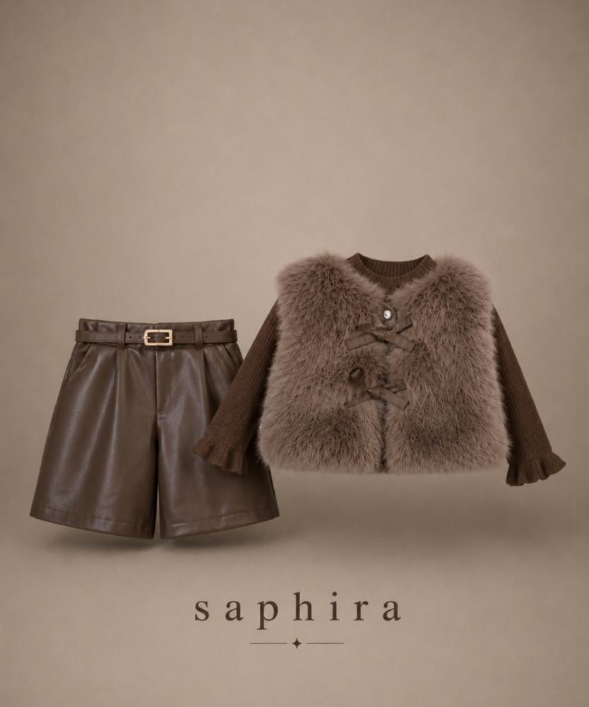 Girl set brown 3 pieces