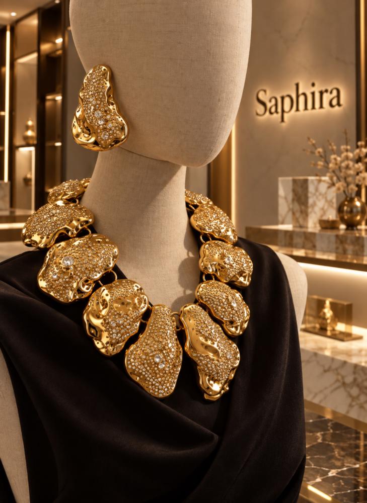 Gold plated with diamond set