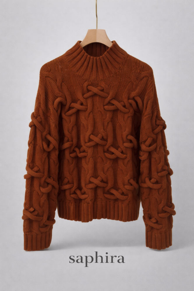 Brown Cashmere with wool sweater
