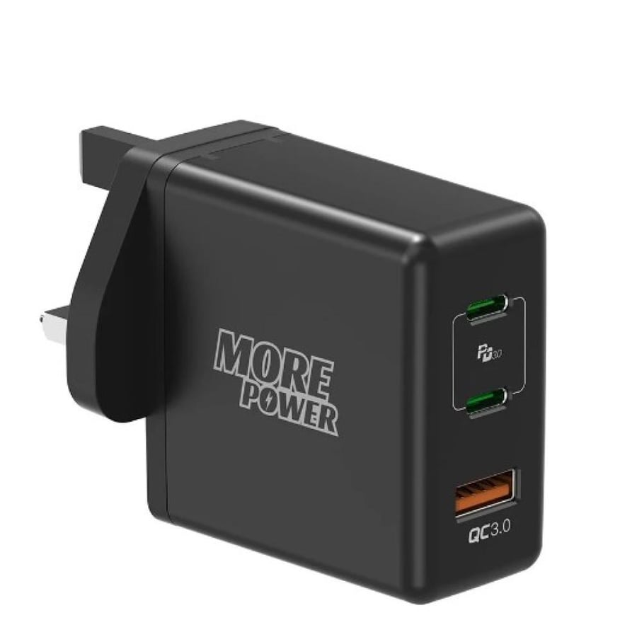 شاحن بيت مور بور 65 واط منفذين PD ومنفذ USB
