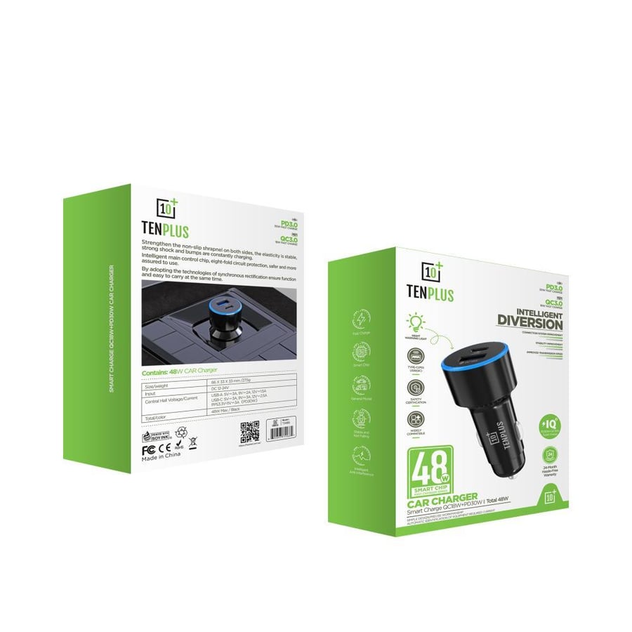 Fast car charger with 48-watt power from Tan Plus