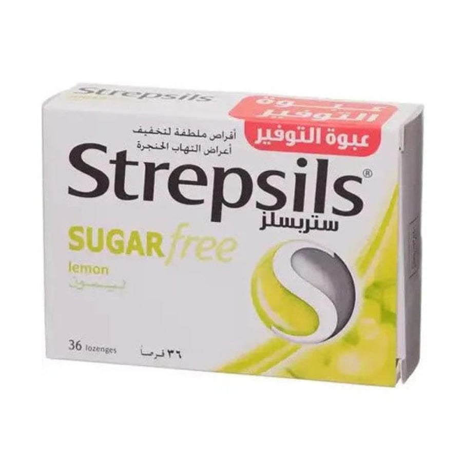Strepsils Lemon Sugar Free Lozenges - 36pcs