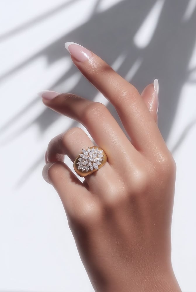 خاتم ذهب تصميم ايطالي 18k