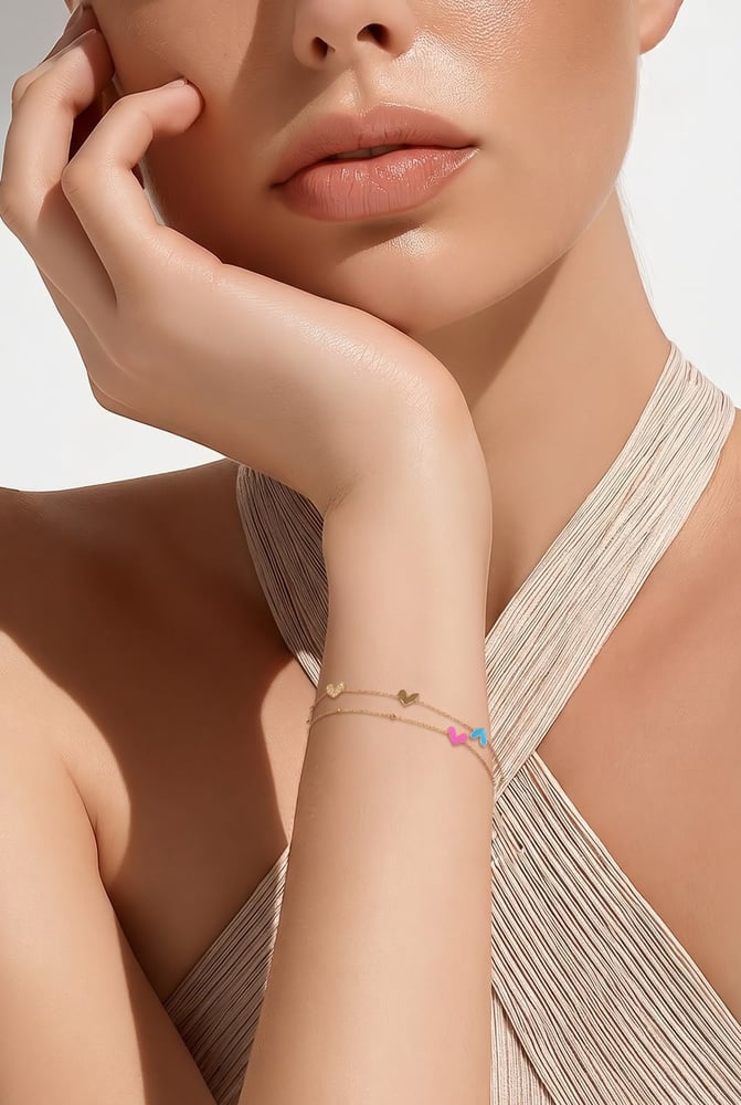 سوارة ذهب heart الميناء18k