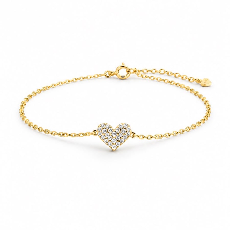 سوارة ذهب heart 18k