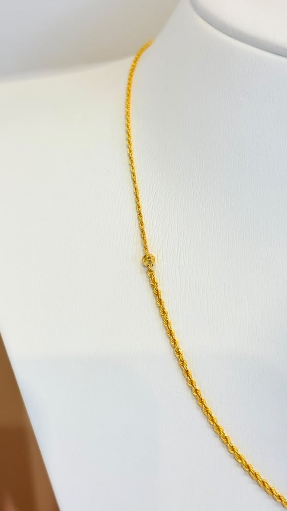 عقد ذهب Rope chain 21k