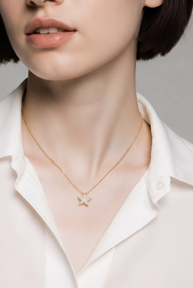عقد ذهب star 18k