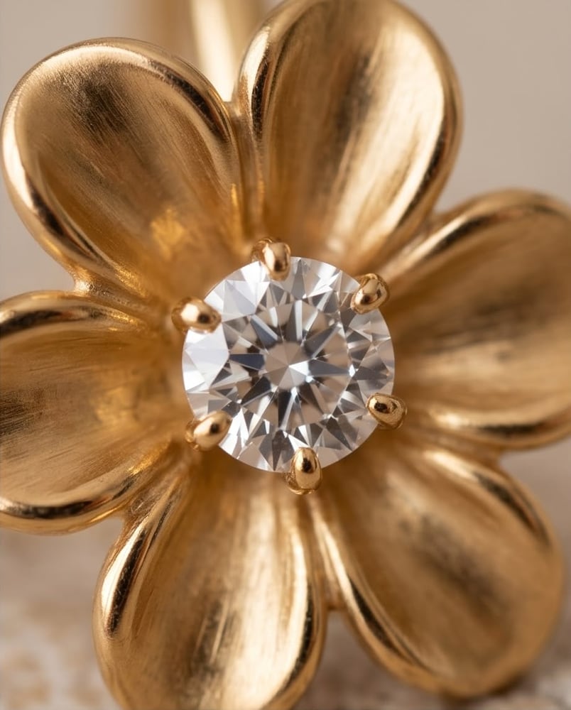 خاتم ذهب فلاور 18k