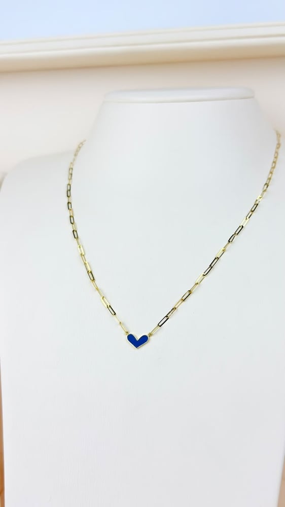 عقد ذهب تصميم summer heart 18k