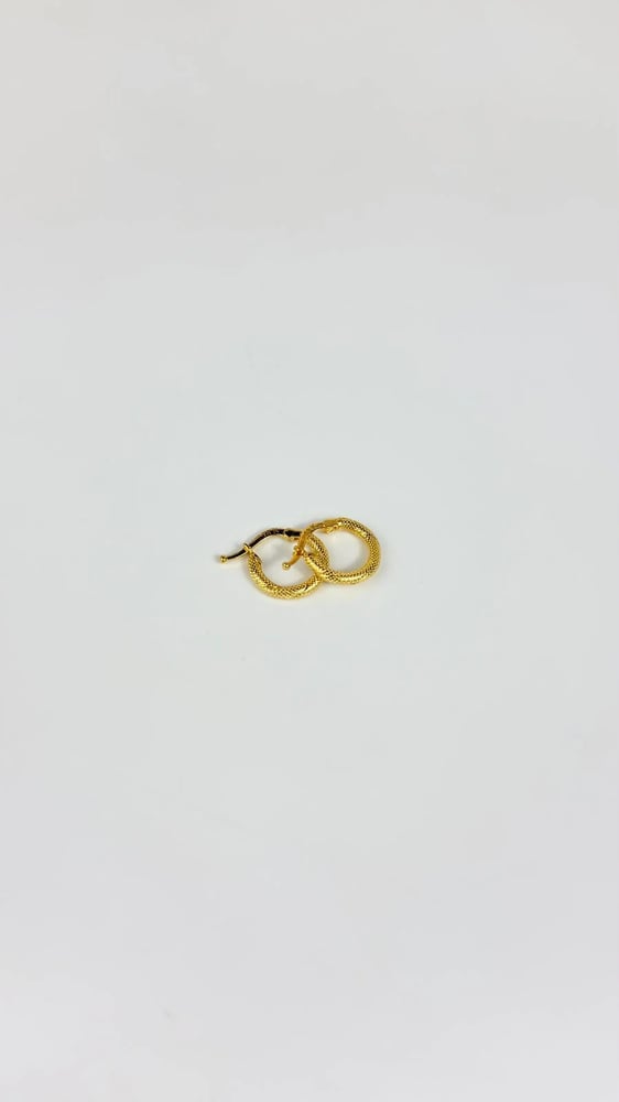 حلق ذهب تصميم ايطالي daily small size18k