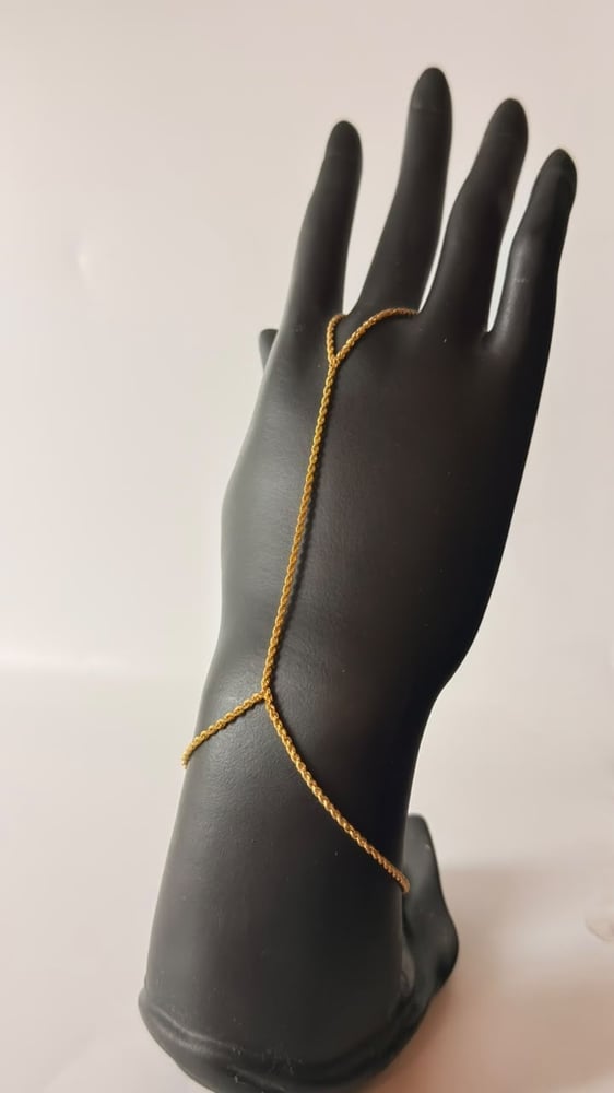 كف ذهب تصميم Rope Chain