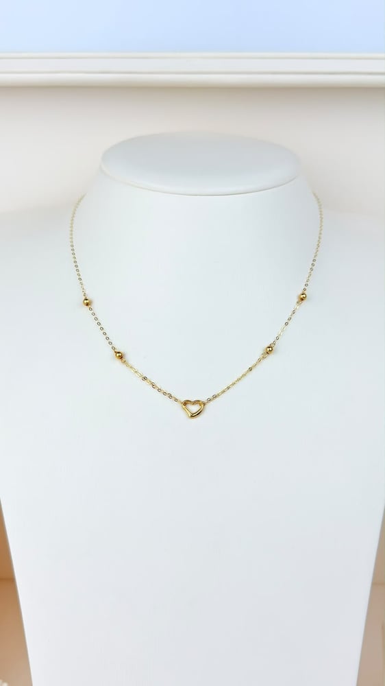 عقد ذهب تصميم heart Italy 18k