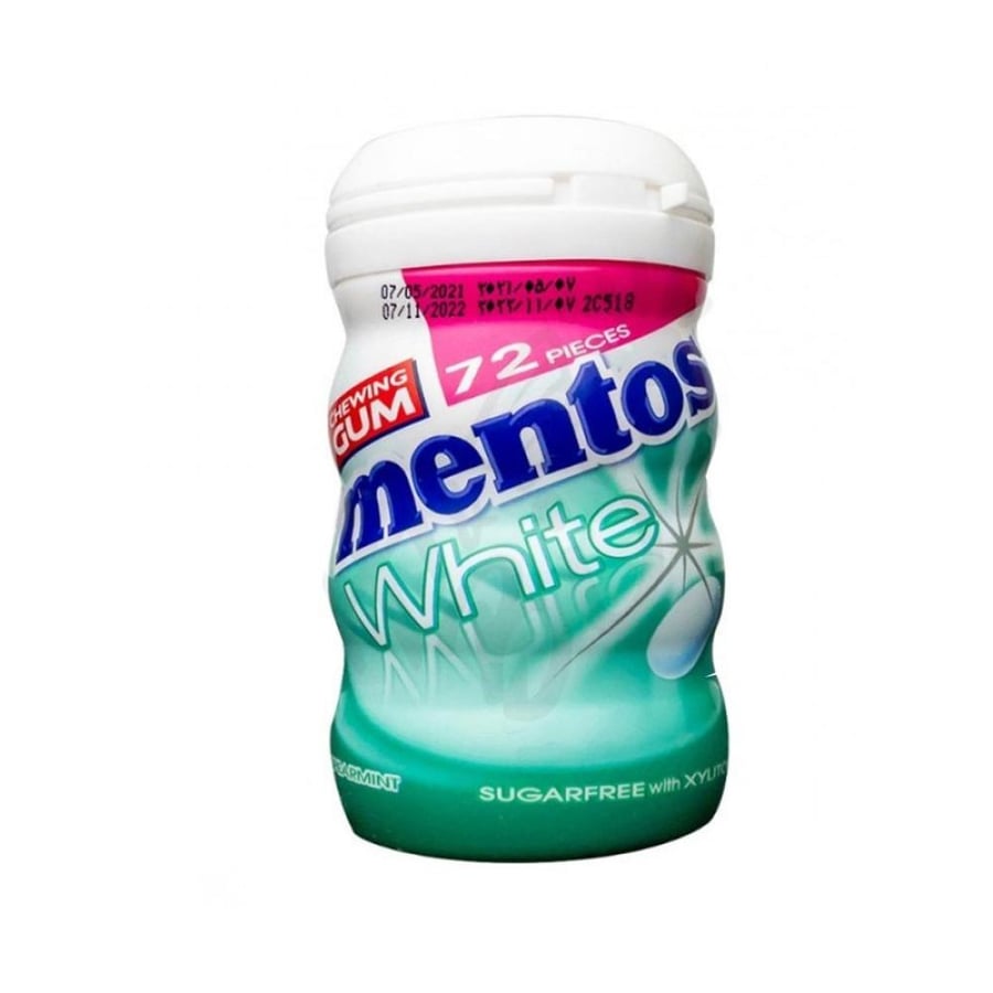 Mentos White Spearmint Chewing Gum 72