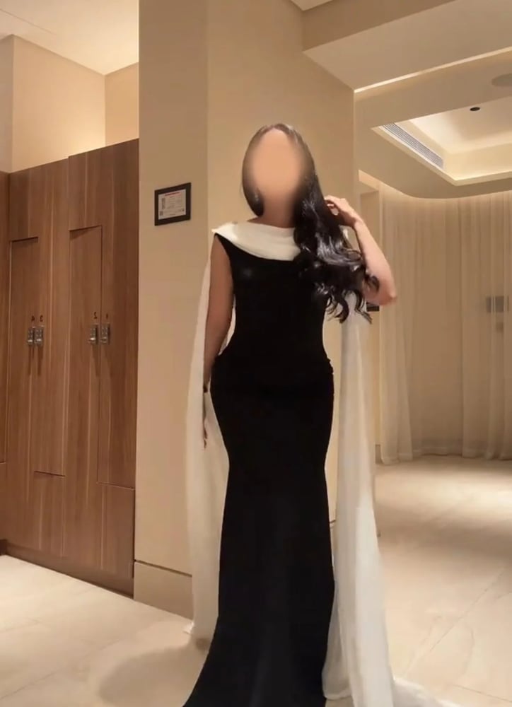 فستان سهرة أسود باربي مع جورجيت كلوش طويل للمناسبات والأعراس متجر مولين