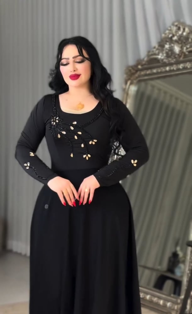 فستان سهرة أسود باربي طويل للمناسبات والأعراس متجر مولين
