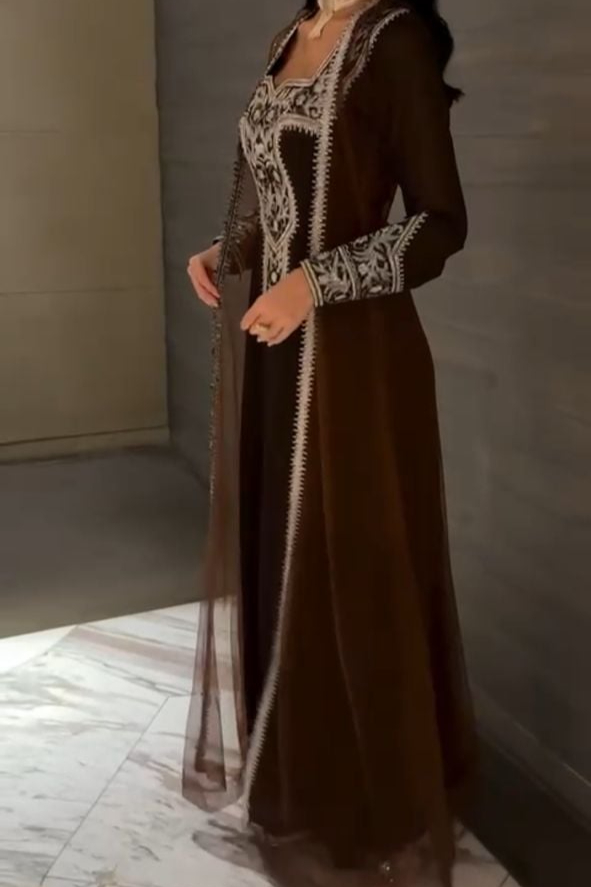 فستان سهره بني