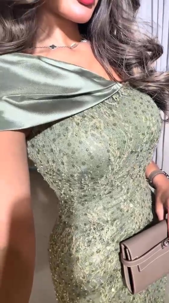 فستان سهره زيتي