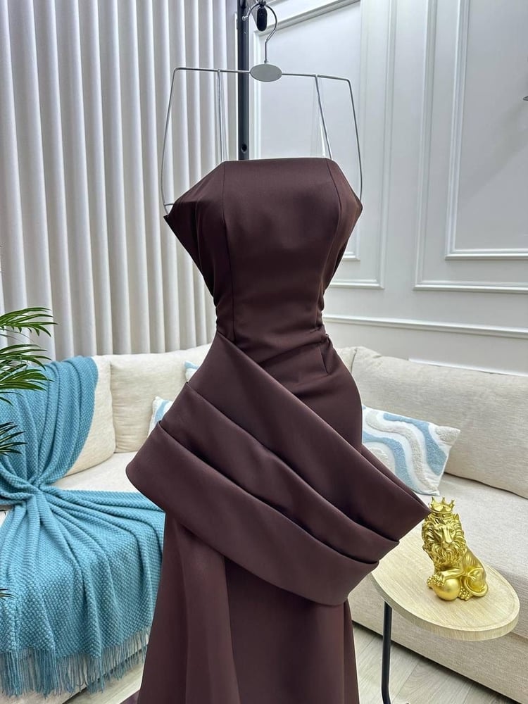 فستان سهره بني