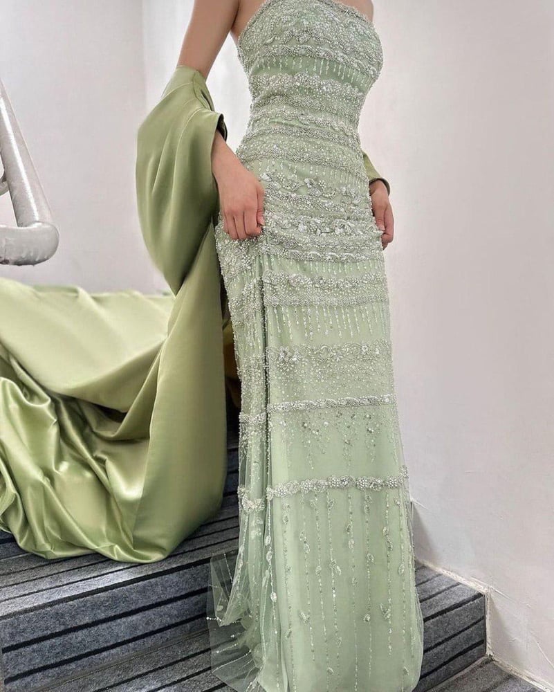 فستان سهره اخضر