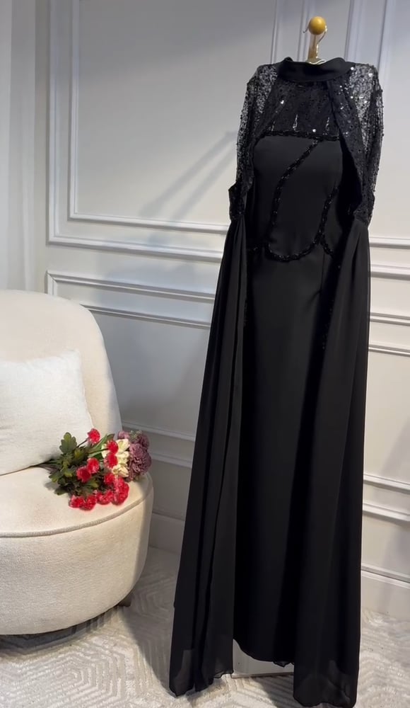 فستان سهره اسود ملكي