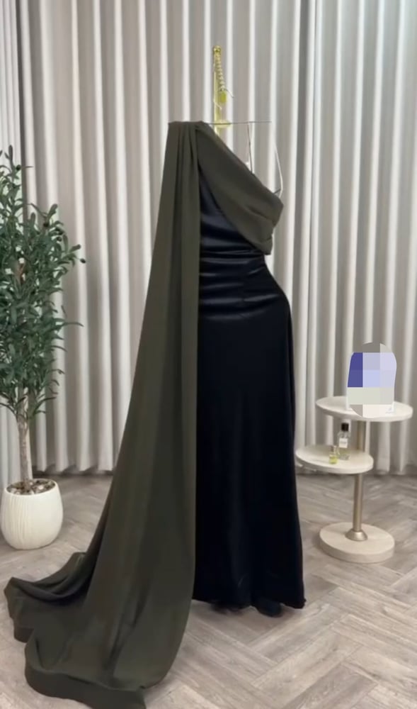 فستان سهرة أسود طويل للمناسبات والأعراس متجر مولين