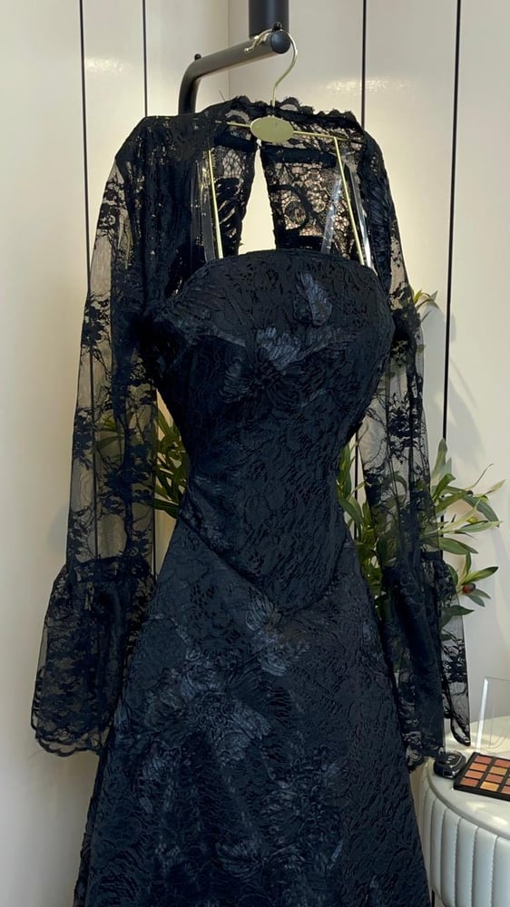 فستان سهره اسود (ميدي)