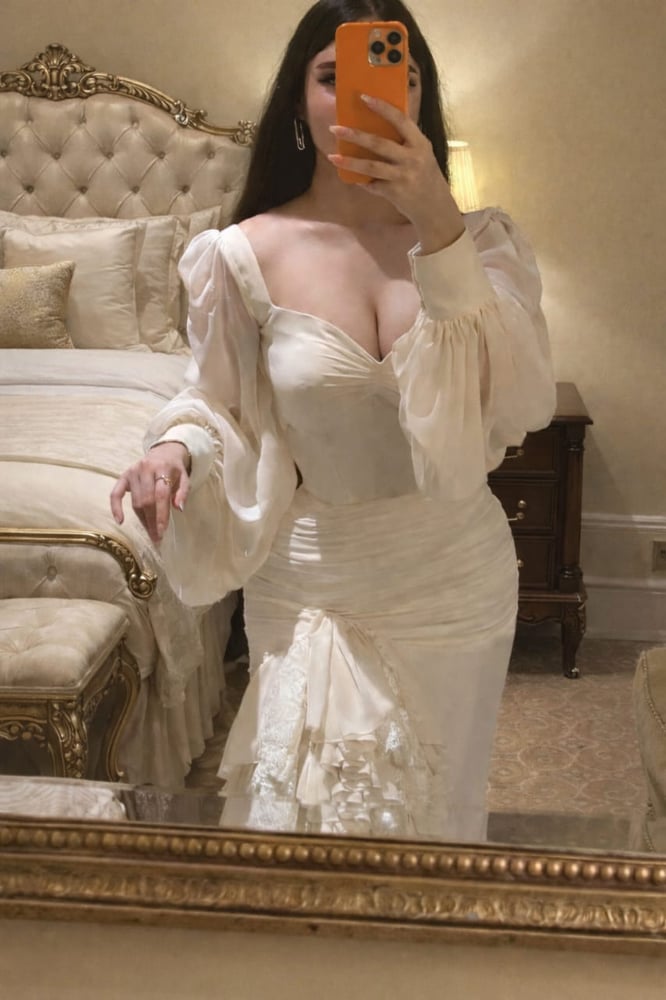 فستان سهره بيج واحمر