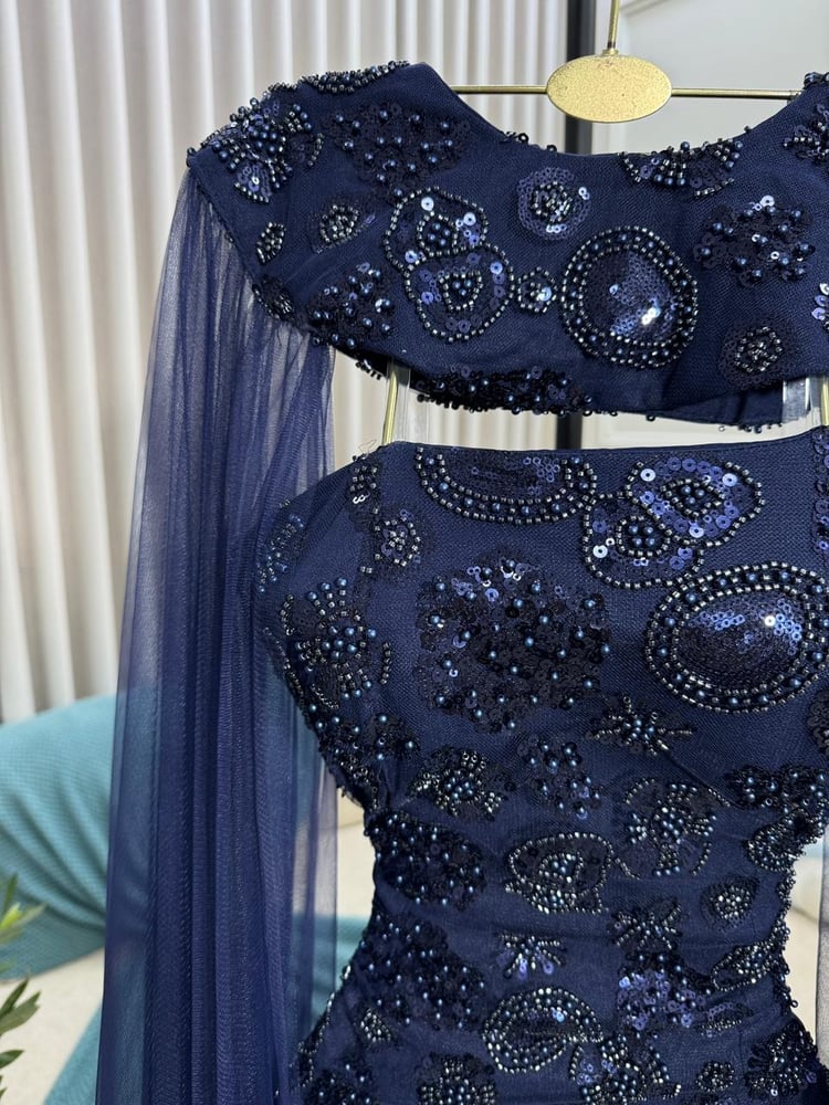 Evening dress navy blue