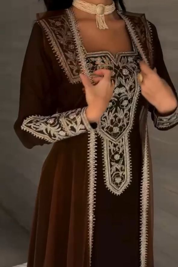 فستان سهره بني