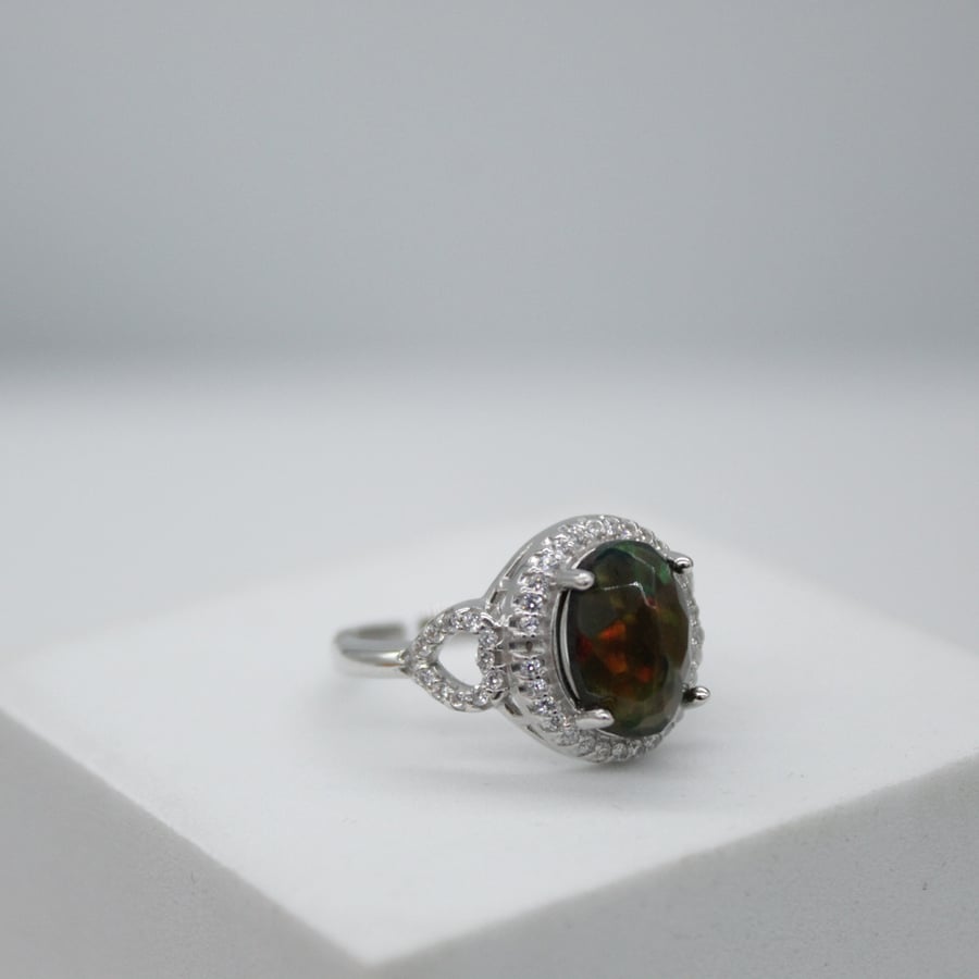 Women's ring, Opal, Ethiopian, natural