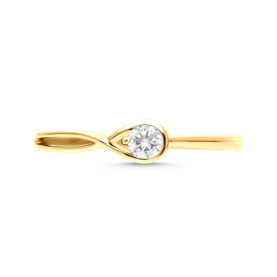 925 Sterling Silver Ring, Weight: 1.592g, Diamonds: 0.14ct, EF-VVS, HRD Lab-Created Diamonds