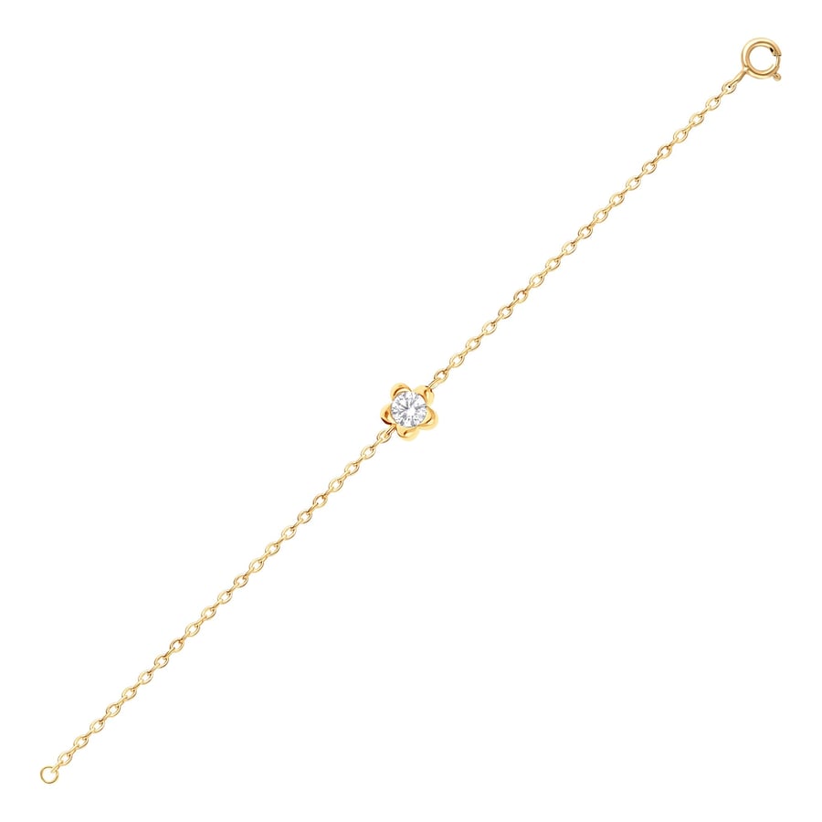 Petal Shine Bracelet – 925 Sterling Silver, Yellow Gold Plated | Fori Jewelry