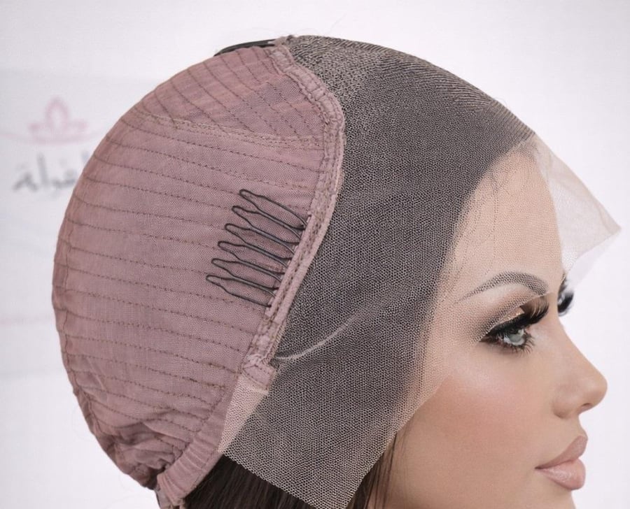 باروكة شعر طبيعي -10 إنش – أسود طبيعي استريت-جذور اماميه-فروه دانتيل-كثافه1505متوسطه