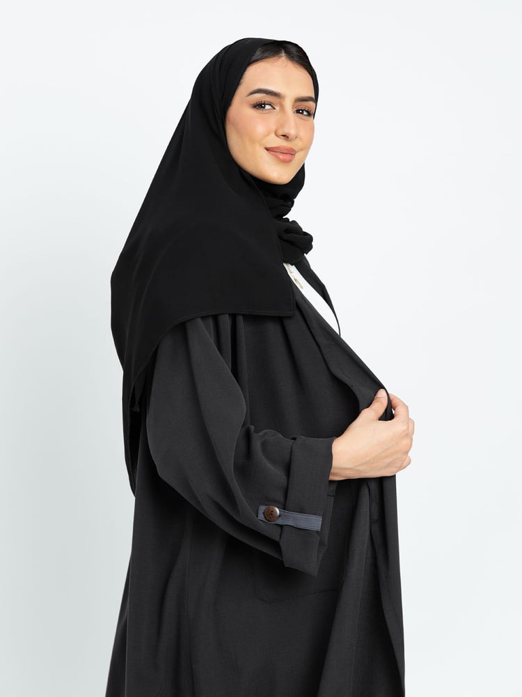عباية هودي - أسود فحمي