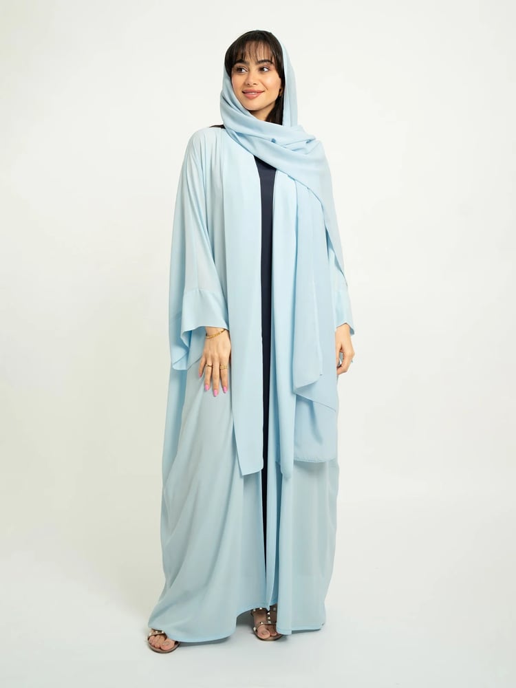 عباية فلوستايل أزرق سماوي