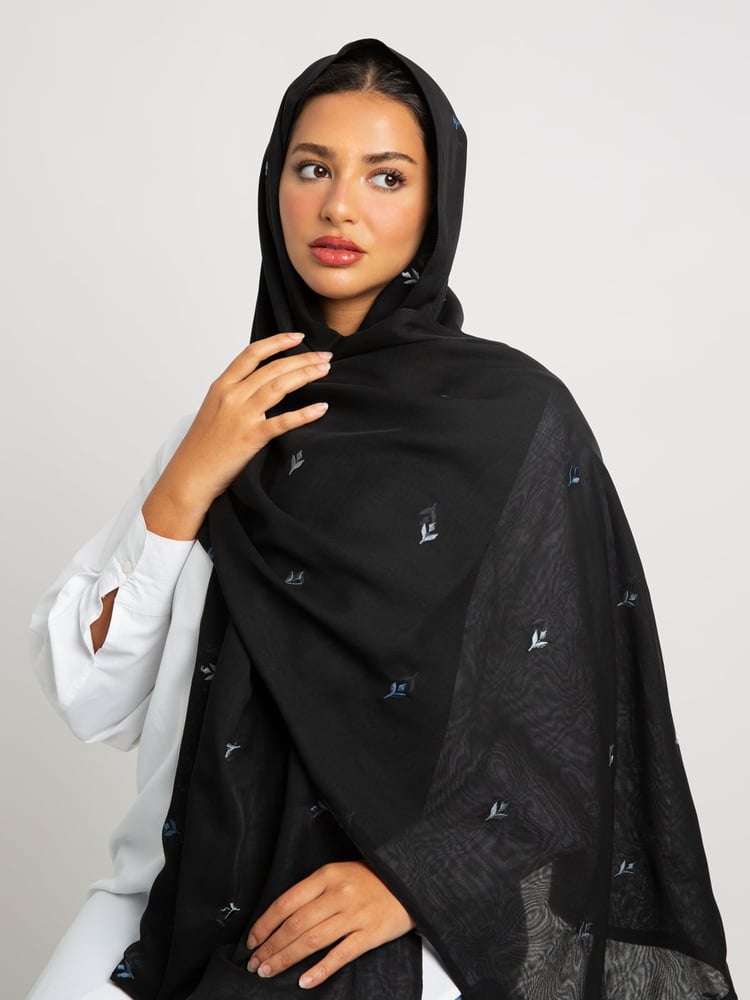 طرحه بوال طبقتين درب الورد أسود