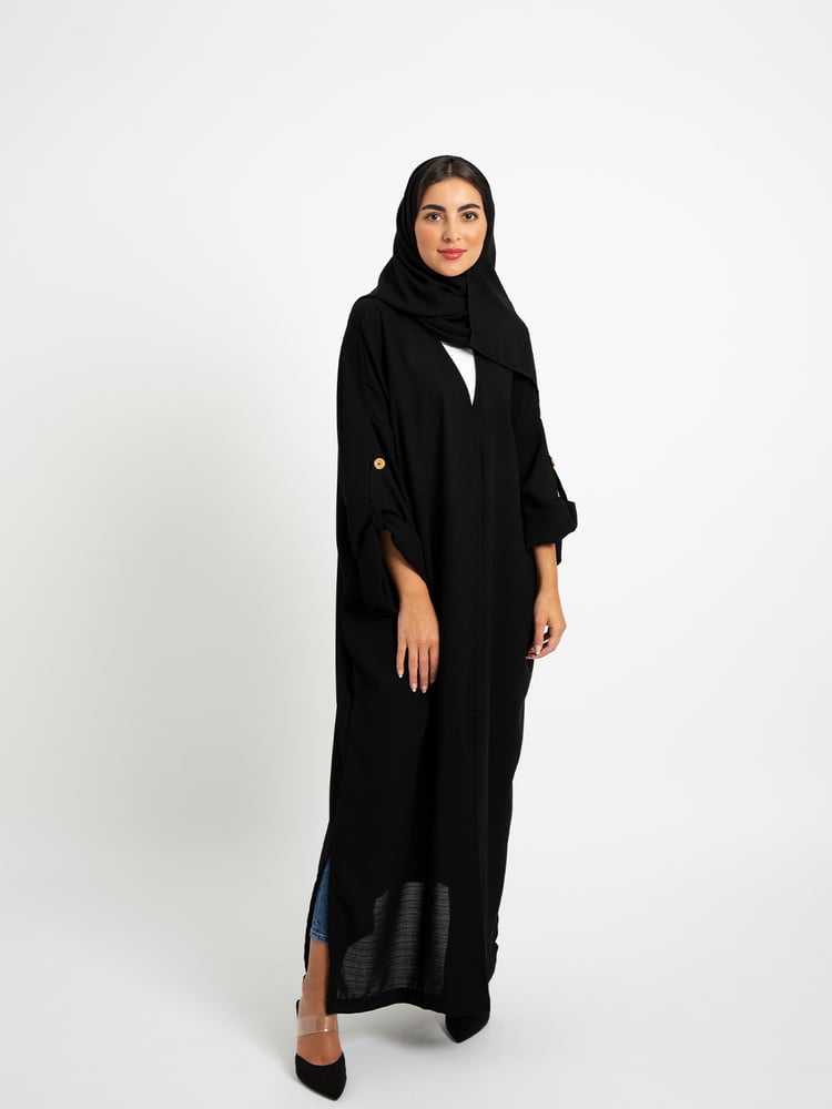 عباية بوهيمي - أسود