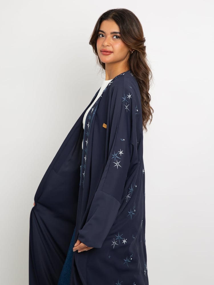 عباية نص بشت النجوم اللامعة كحلي