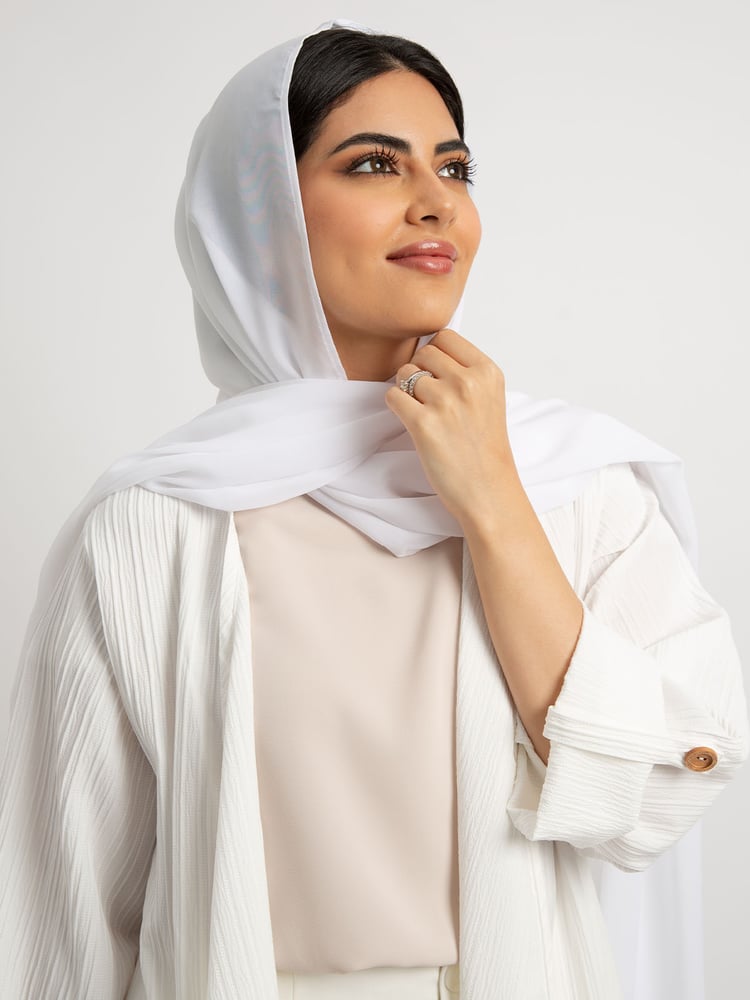 عباية كومفي - أبيض
