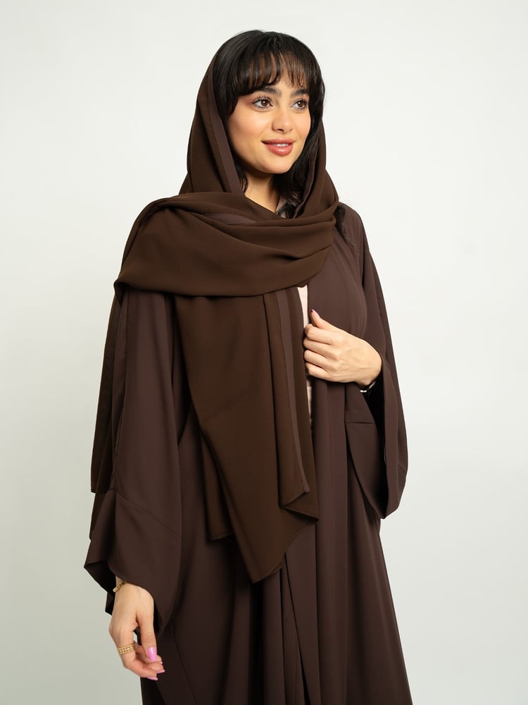 عباية فلوستايل بني شوكولاطة