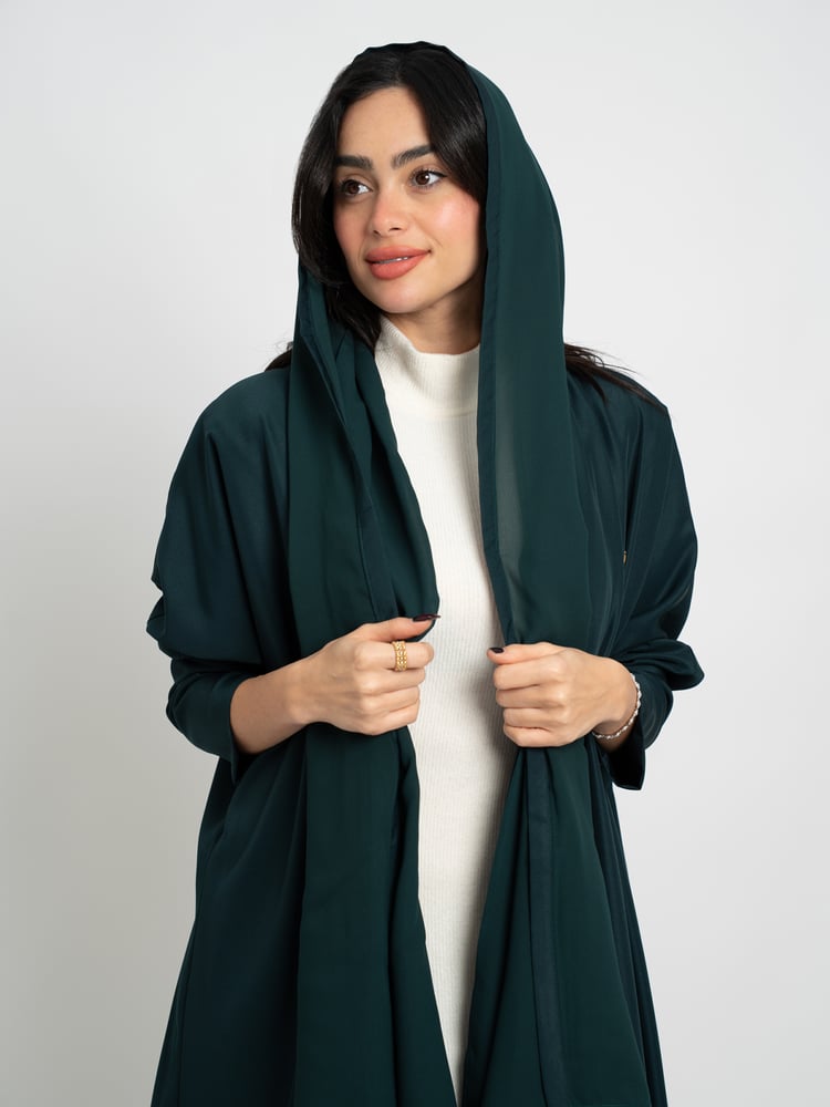 عباية نص بشت أخضر عشبي