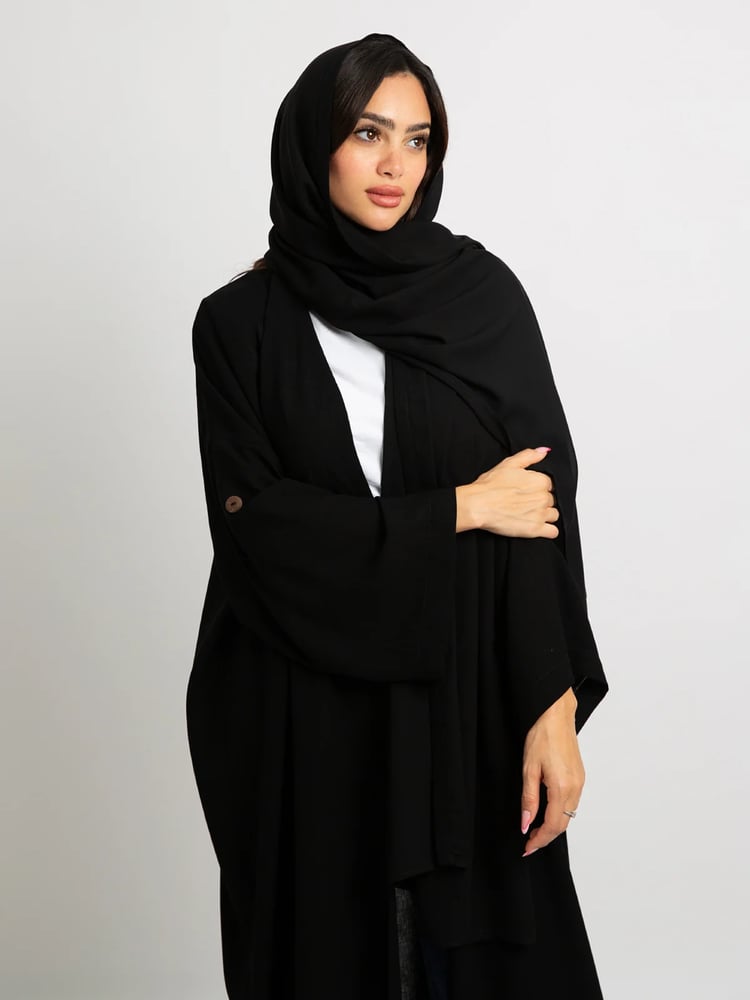 عباية بوهيمي أسود
