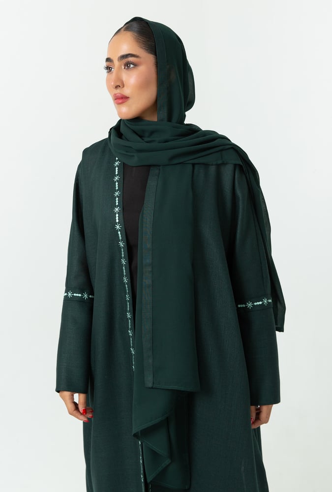 عباية نص بشت النجوم اللامعة أخضر