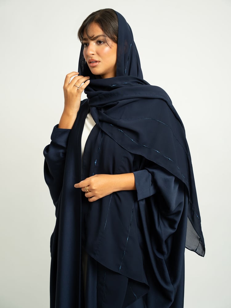 عباية بشت القطرات المترابطة كحلي