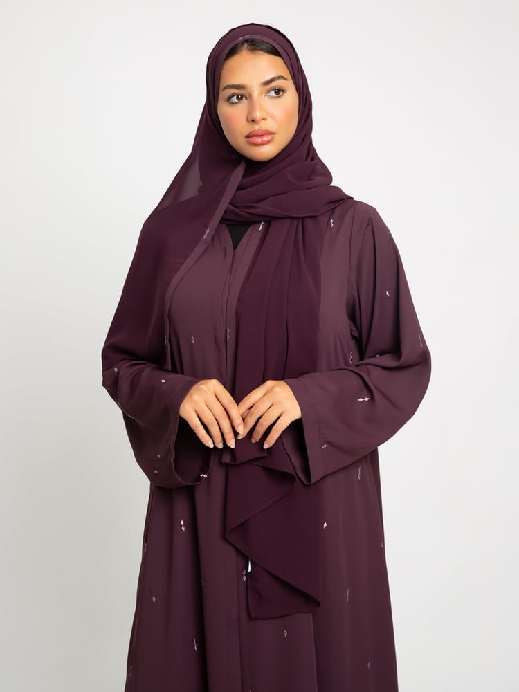 عباية نص كلوش الماس موف