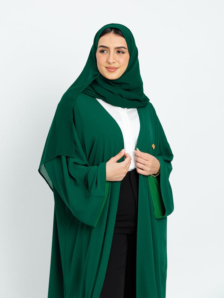عباية فلوستايل وجهين - أخضر