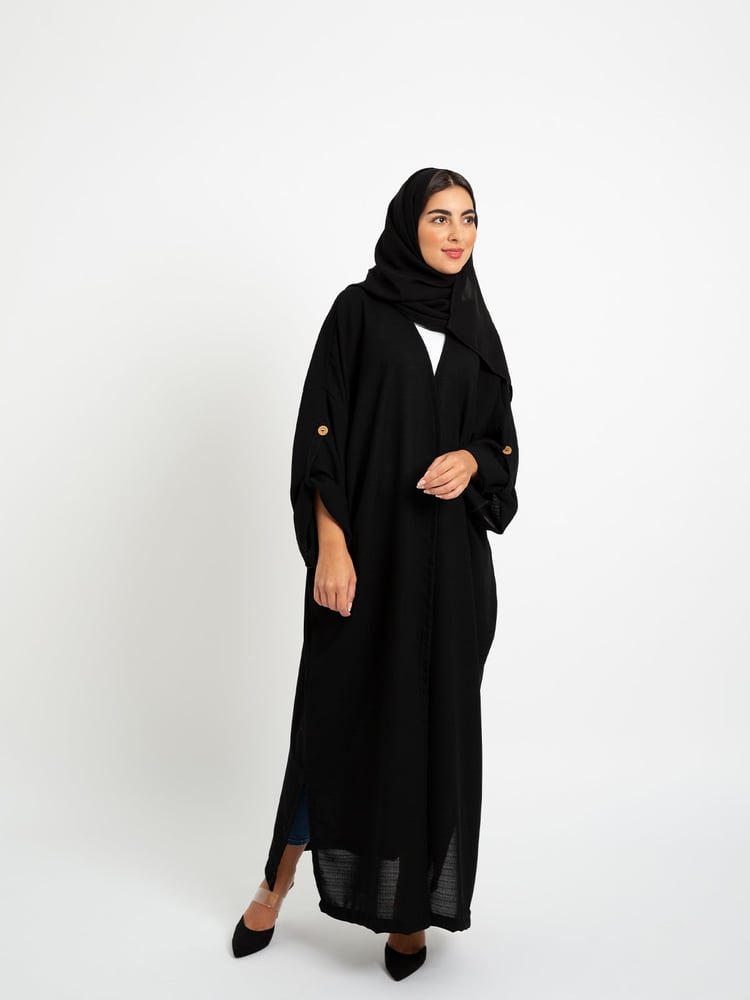 عباية بوهيمي - أسود